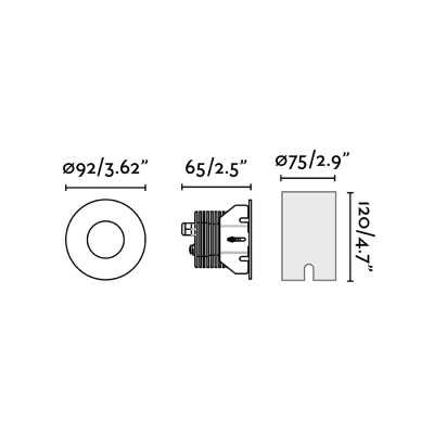 Luminária de chão em aço com LED integrado preto PERRIN