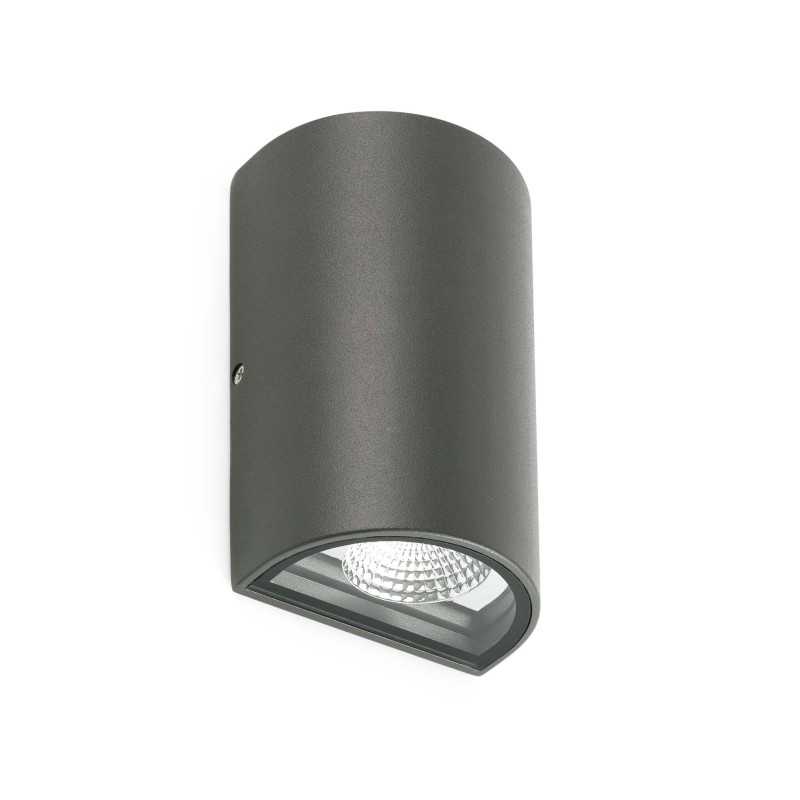 Luminária de parede em alumínio com LED integrado cinza NEPMES