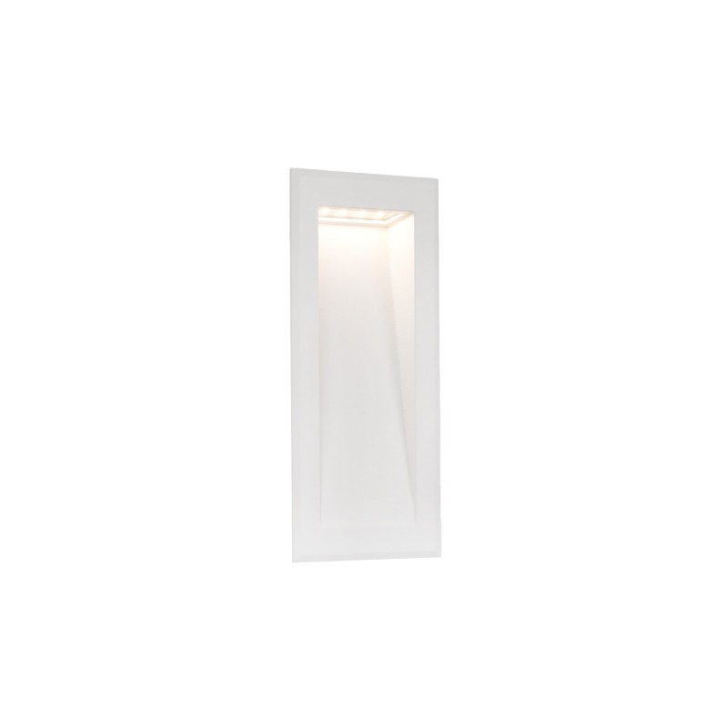 Lâmpada de parede em alumínio com LED integrado em branco mate VAROGNE