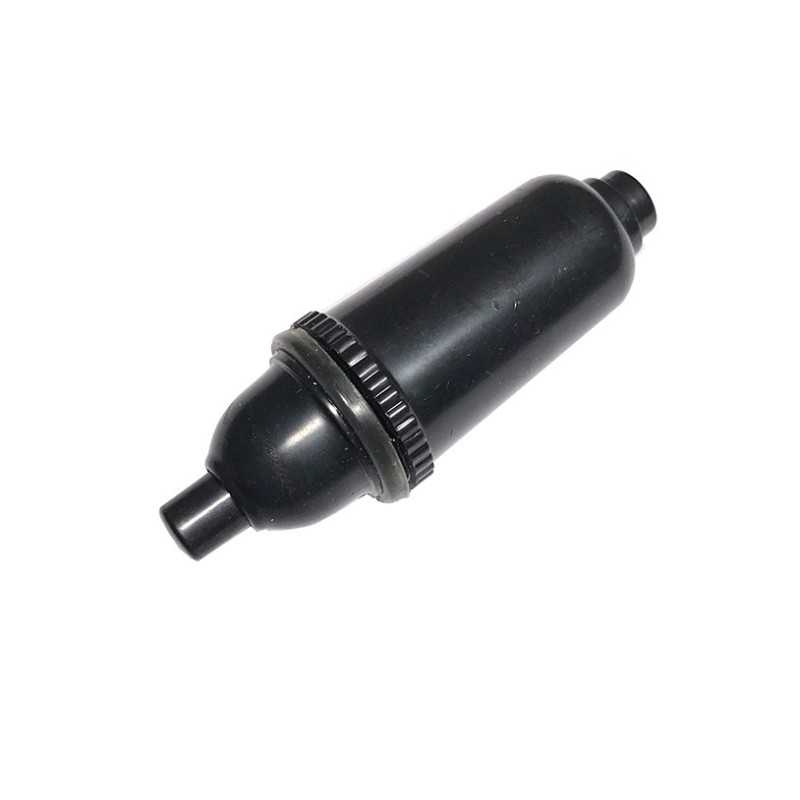 Comutador tipo pêra de plástico preto para lâmpadas