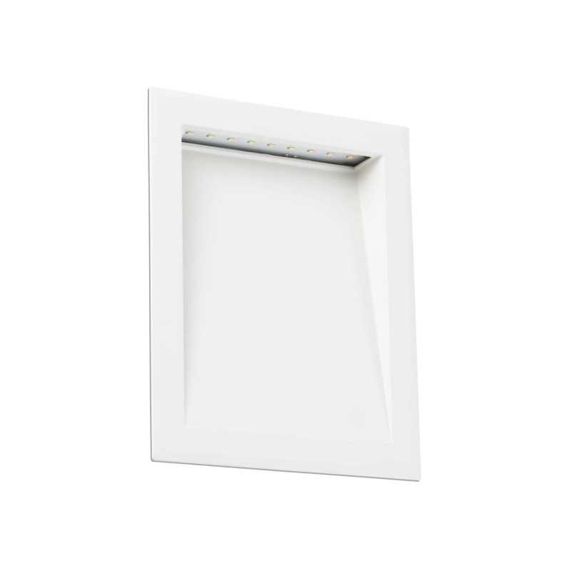 Lâmpada de parede em alumínio com LED integrado branco fosco ANGIRE