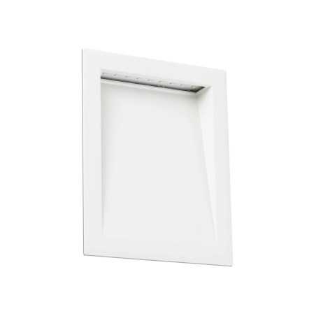 Lâmpada de parede em alumínio com LED integrado branco fosco ANGIRE