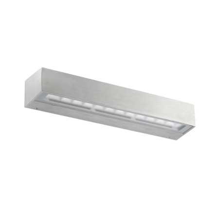 Luminária de parede em alumínio com LED integrado em aço escovado PLURIEN