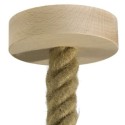 Suporte de madeira de 120 mm de diâmetro com uma saída XXL.