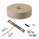 Suporte de madeira de 120 mm de diâmetro com uma saída XXL.