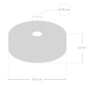 Suporte de madeira de 120 mm de diâmetro com uma saída XXL.