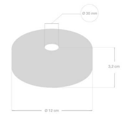 Suporte de madeira de 120 mm de diâmetro com uma saída XXL.