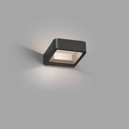 Luminária de parede em alumínio com LED integrado cinza TAPONAS
