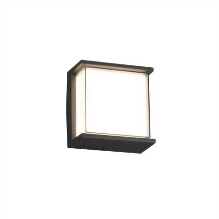 Luminária de parede em alumínio com LED integrado cinza DIONAY