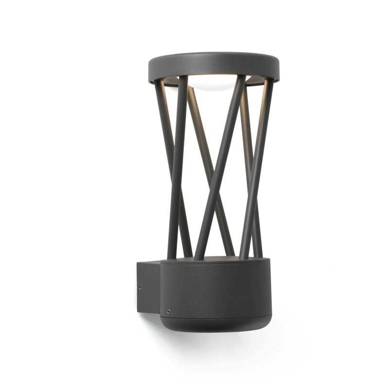 Candeeiro de parede em alumínio com LED integrado cinza BENAIX