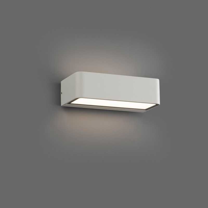 Luminária de pared de aluminio con LED integrado en blanco mate BERNEDE