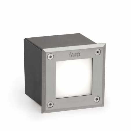 Luminária de parede em aço com LED integrado em aço escovado CRESTE
