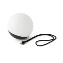 Lâmpada de parede em plástico com LED integrado, preto fosco POUANCE