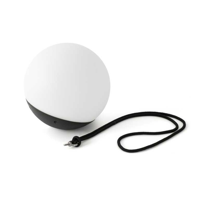 Lâmpada de parede em plástico com LED integrado, preto fosco POUANCE