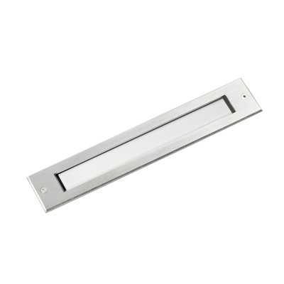 Lâmpada de chão em aço com LED integrado em aço escovado VEYSSET