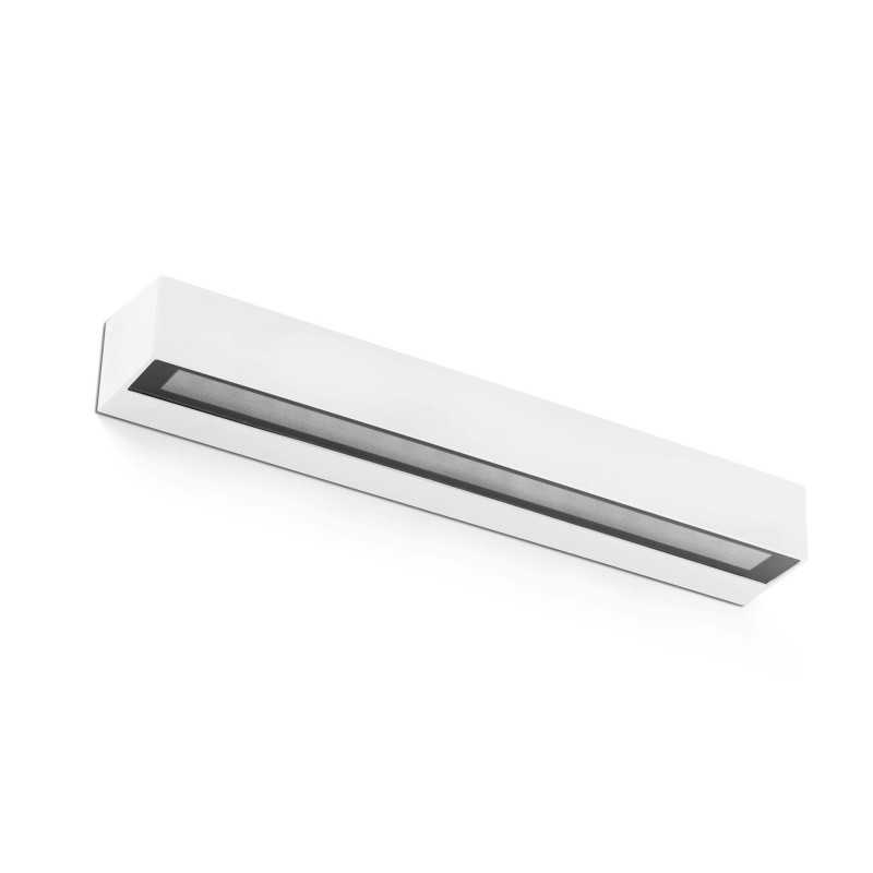 Luminária de parede em alumínio com LED integrado, branco mate, ARNAVE