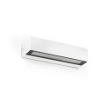 Luminária de parede em alumínio com LED integrado, acabamento fosco branco AR VAZ