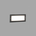 Luminária de parede em alumínio com LED integrado cinza BOCULE