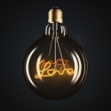 Lâmpada LED de filamento LOVE 4W, luz quente.