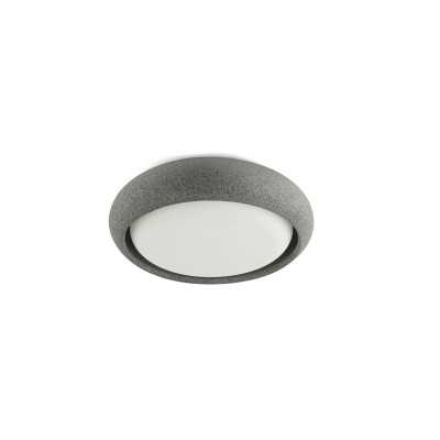 Lâmpada de teto em cimento com LED integrado cinza BULLION