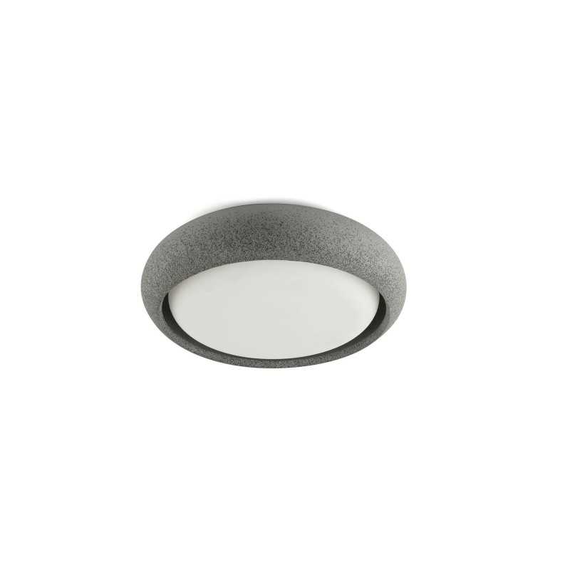 Lâmpada de teto em cimento com LED integrado cinza BULLION