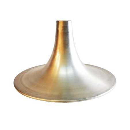 Campainha de metal em alumínio, 275mm de altura x 485mm de diâmetro.