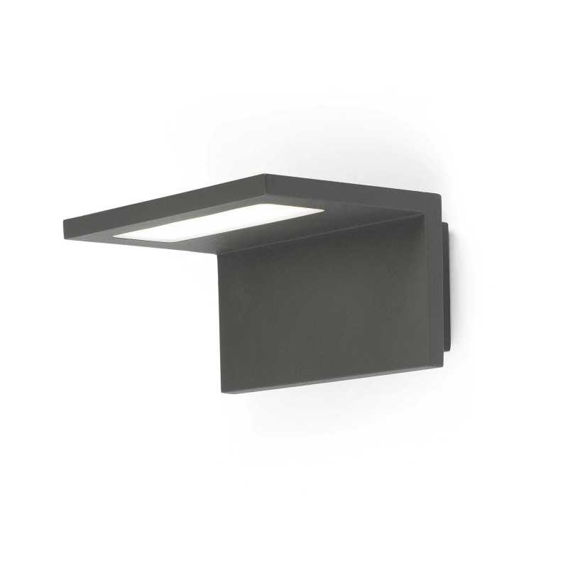 Luminária de parede em alumínio com LED integrado cinza BEYNES