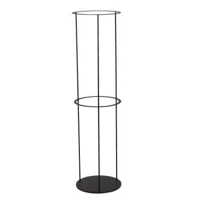 Base de chão em aço preto de suporte longo para lâmpada VELIEUX.