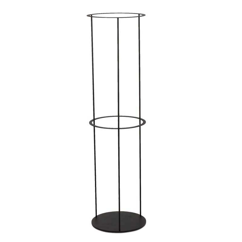 Base de chão em aço preto de suporte longo para lâmpada VELIEUX.