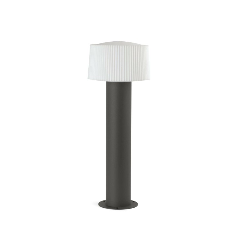 Lâmpada de chão em alumínio cinza E27 MANTHES