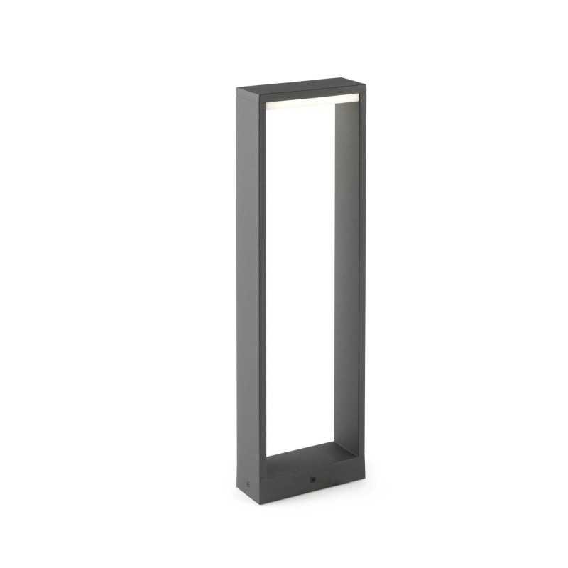 Luminária de suelo em alumínio com LED integrado cinza ANDILLY