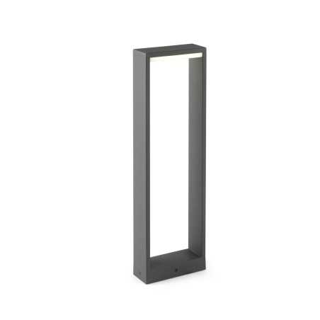 Luminária de suelo em alumínio com LED integrado cinza ANDILLY