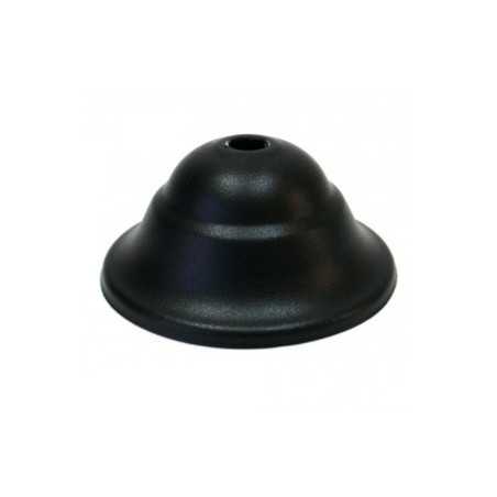 Suporte metálico de cor preta de 90mm clássico com uma saída.