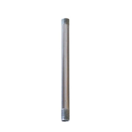 Haste de ferro bruto com extremidades rosqueadas e 150mm de comprimento.