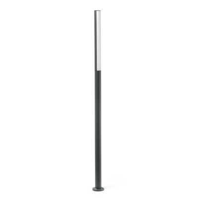 Luminária de piso de aluminio con LED integrado en gris ROCHES