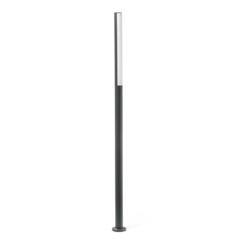 Luminária de piso de aluminio con LED integrado en gris ROCHES