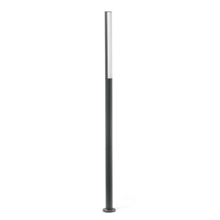Luminária de piso de aluminio con LED integrado en gris ROCHES