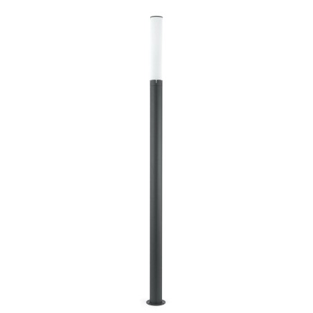 Lâmpada de chão em alumínio com LED integrado cinza PRAPIC