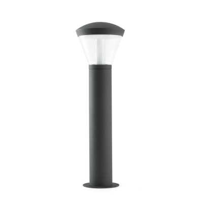 Lâmpada de chão em alumínio cinza com LED integrado FOSSOY