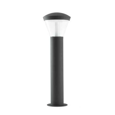Lâmpada de chão em alumínio cinza com LED integrado FOSSOY