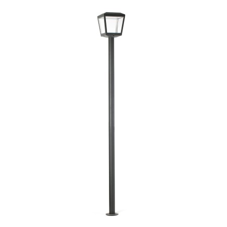 Luminária de chão em alumínio com LED integrado cinza NABIRAT