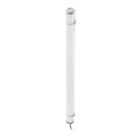 Luminária de parede em aço cromado brilhante com LED integrado da marca PULNEY.