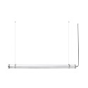 Candeeiro teto em aço com LED integrado acabamento cromado brilhante ARGANCY