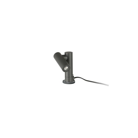 Luminária de parede cinza com LED integrado MEDAVY
