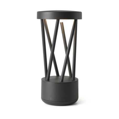 Luminária de parede com LED integrado em alumínio cinza MOURIES