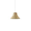 Pendente simples VERVY de vime E27 LED cor madeira