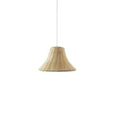 Pendente simples VERVY de vime E27 LED cor madeira