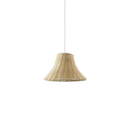 Pendente simples VERVY de vime E27 LED cor madeira
