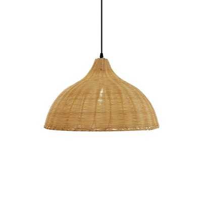 Pendente simples VIBUS em vime E27 LED cores