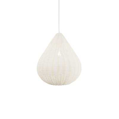 Pendente simples POLCY em vime E27 LED cor branca